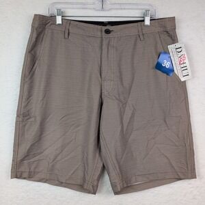 NWT Da Hui Hybrid Collection Shorts Men's 36 Heather Khaki Stretch